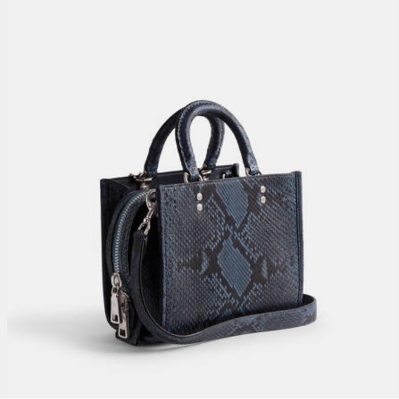 Coach Blue Snakeskin Mini Bag - Picture 1 of 15